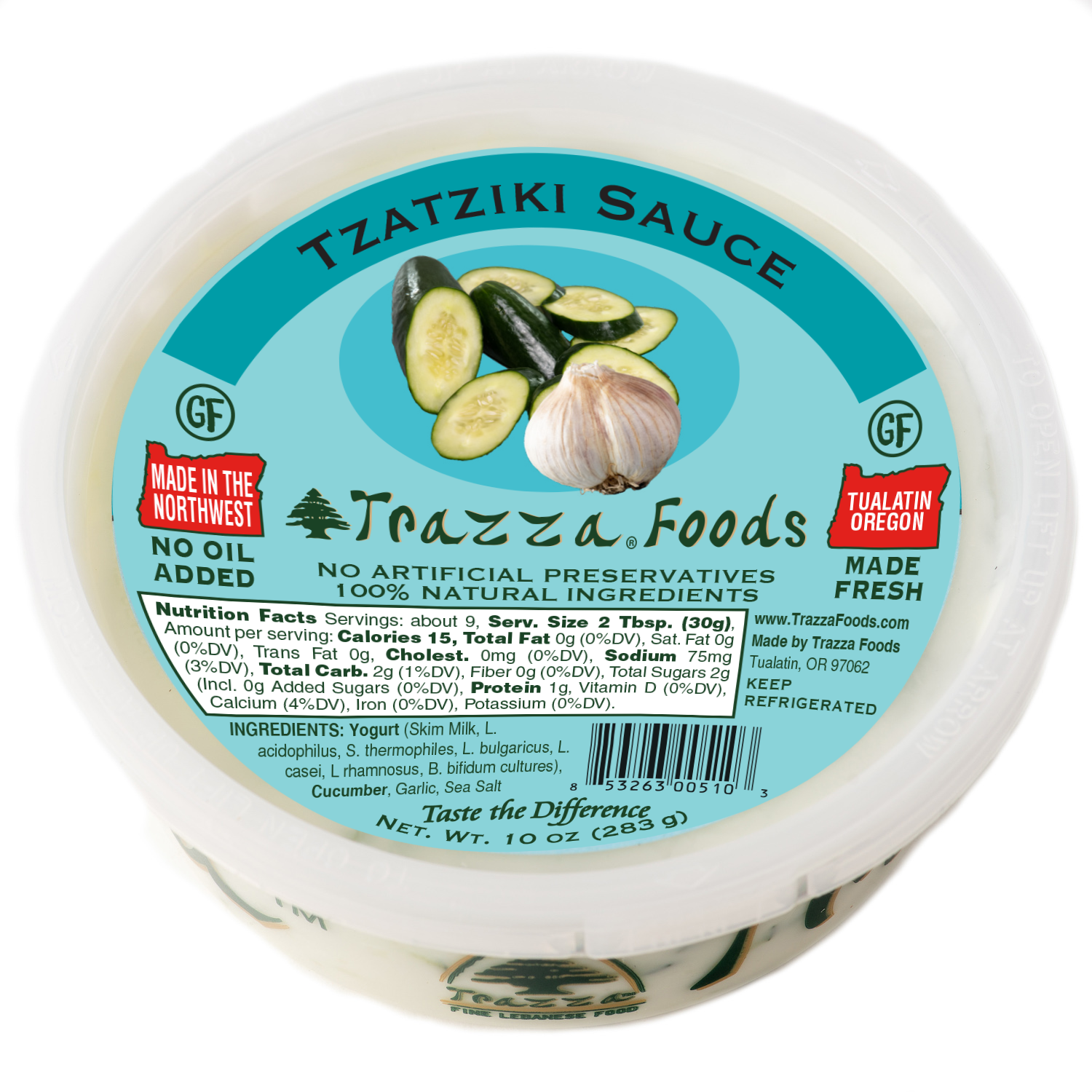 Mediterranean Tzatziki Sauce Trazza Foods